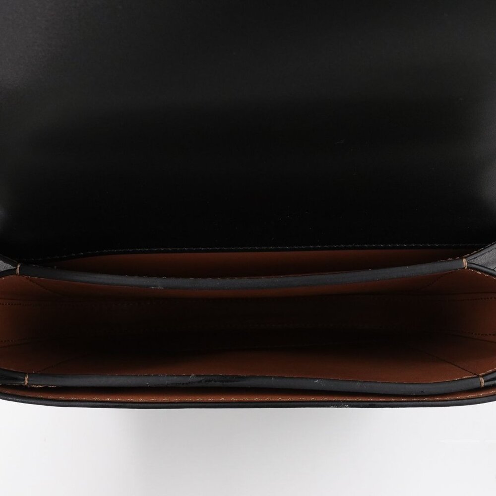 Tory Burch Eleanor Slim Saddlebag Black OS - Picture 14 of 16